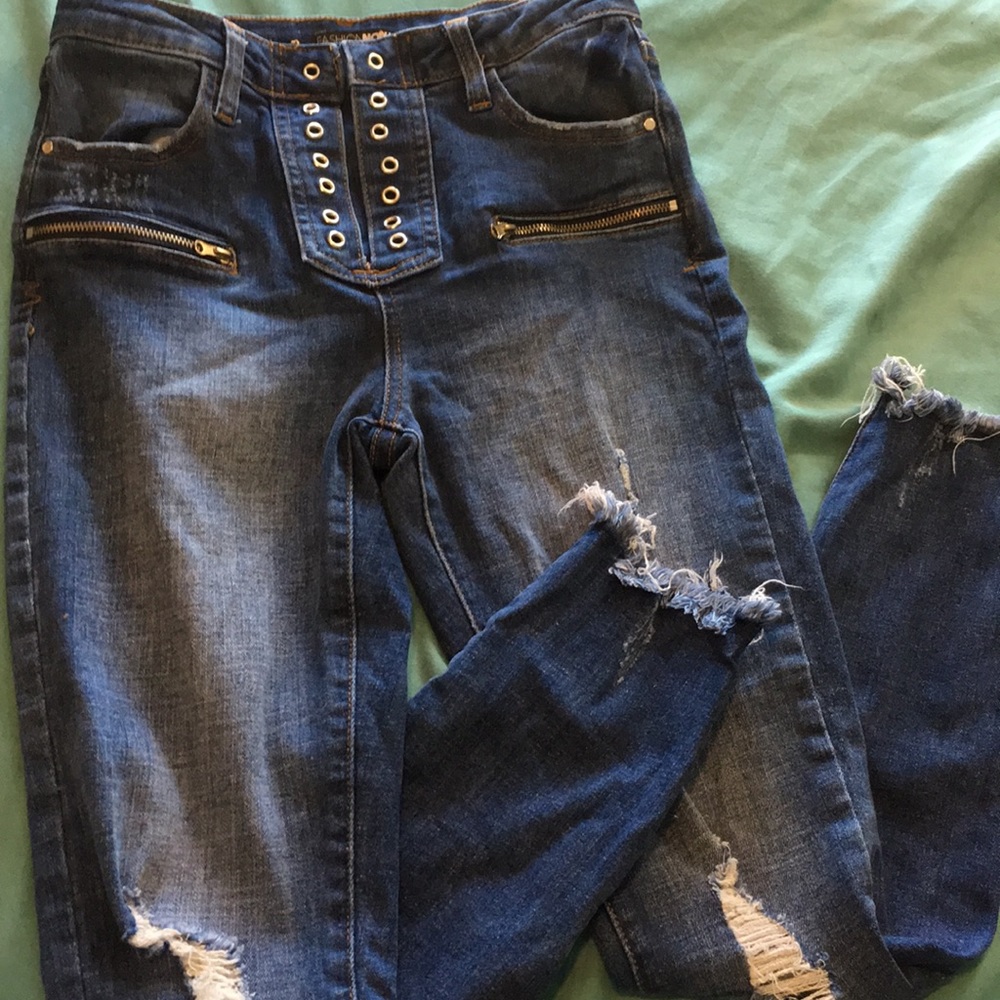 fashion nova distressed jeans